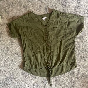 Olive Green Women's Blouse